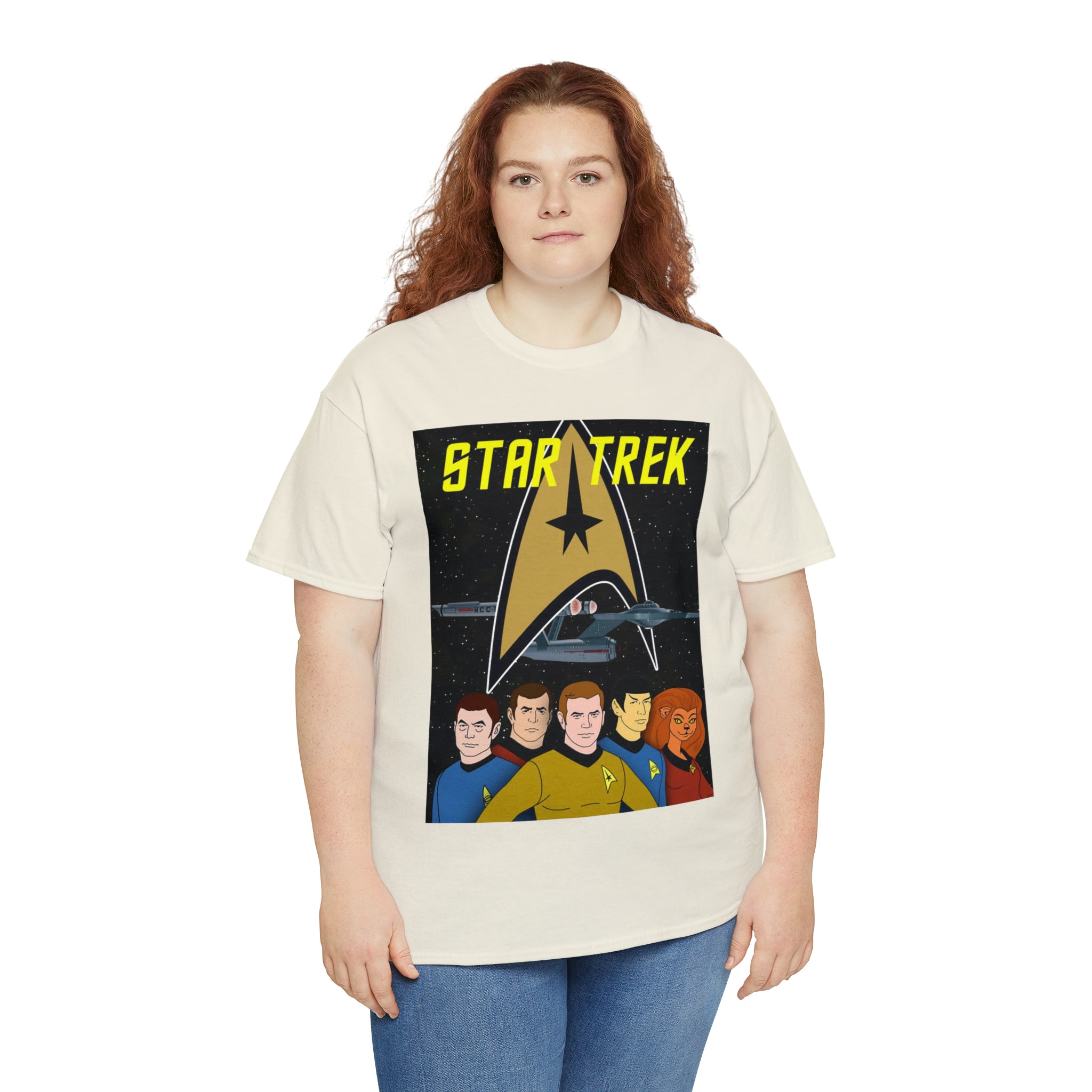 Star Trek Cartoon- Unisex Heavy Cotton T-Shirt - Creations by Chris and Carlos